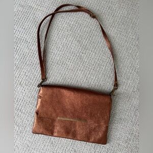 Genuine Leather Vera Pelle clutch - made in Italy- Chic Minimalist Style